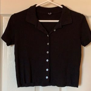 Brandy Melville black button up shirt